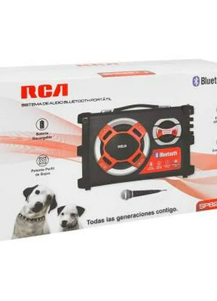 Bocina Portátil RCA SP82BT – Bluetooth, 25W, USB/SD, Entrada 3.5 mm y Función Karaoke