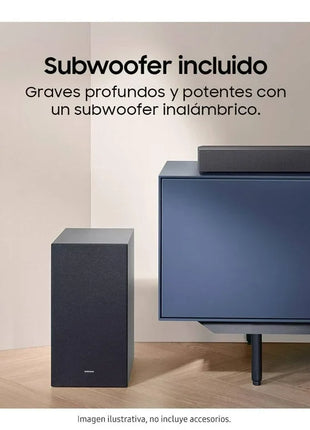 Barra de Sonido Samsung HW-C450 – 2.1 Canales, 300W y Graves Poderosos con Subwoofer