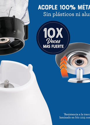 Licuadora Oster BLSTKAP-WRB-013 Kalimán – 2 Velocidades, 400W, Color Blanco con Vaso de Plástico
