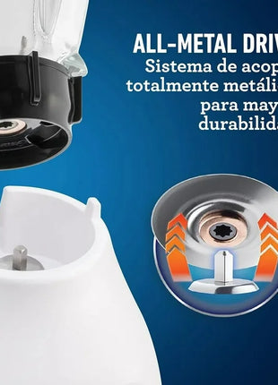 Licuadora Oster BLSTKAP-RPB-013 Kalimán – Vaso de Plástico, 2 Velocidades, 400W, Color Rojo con Botones