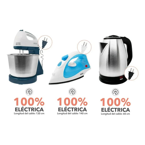 Combo Básico RCA RC-BS – Plancha, Batidora y Tetera Eléctrica