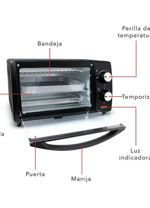 Combo Cocina RCA RC-CC – Horno Eléctrico 9L, Exprimidor de Jugos y Waflera Belga