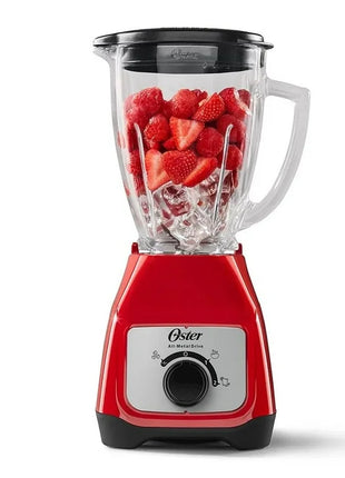 Licuadora Oster BLSTKAP-RPB-013 Kalimán – Vaso de Plástico, 2 Velocidades, 400W, Color Rojo con Botones
