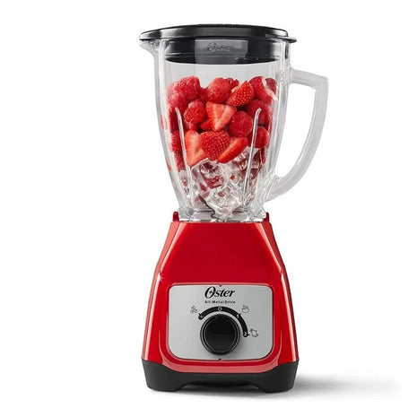 Licuadora Oster BLSTKAP-RPB-013 Kalimán – Vaso de Plástico, 2 Velocidades, 400W, Color Rojo con Botones