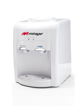 Dispensador de Agua Mirage DISX05 MDT10BB Table Top | Blanco con Gris | 3 Temperaturas | Compacto | 127 V~ | Ideal para Escritorio o Cocina