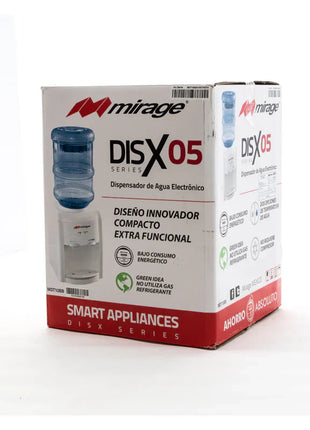 Dispensador de Agua Mirage DISX05 MDT10BB Table Top | Blanco con Gris | 3 Temperaturas | Compacto | 127 V~ | Ideal para Escritorio o Cocina