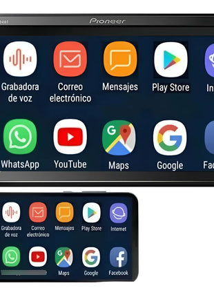 Pioneer DMH-A245BT – Pantalla 6.2”, Android/iPhone, Bluetooth y Control Total al Conducir