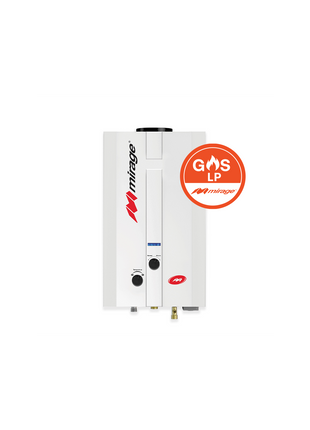 Boiler de Gas LP Mirage FLUX 6L/min Blanco | Cero Presión de Agua | Encendido Automático | Compacto | MBF06ED