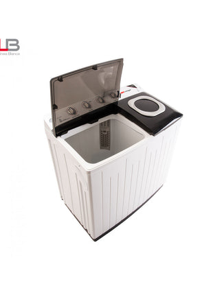 Lavadora Semiautomática Mirage LMS013M | 13 kg | Doble Tina | Bajo Consumo de Agua y Energía | Blanca con Tapa Transparente