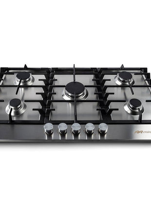 🔥 Parrilla SPARX MPS90GB de Gas | 5 Quemadores | Acero Inoxidable | Encendido Electrónico | Parrillas de Hierro Fundido | 90 cm de Ancho